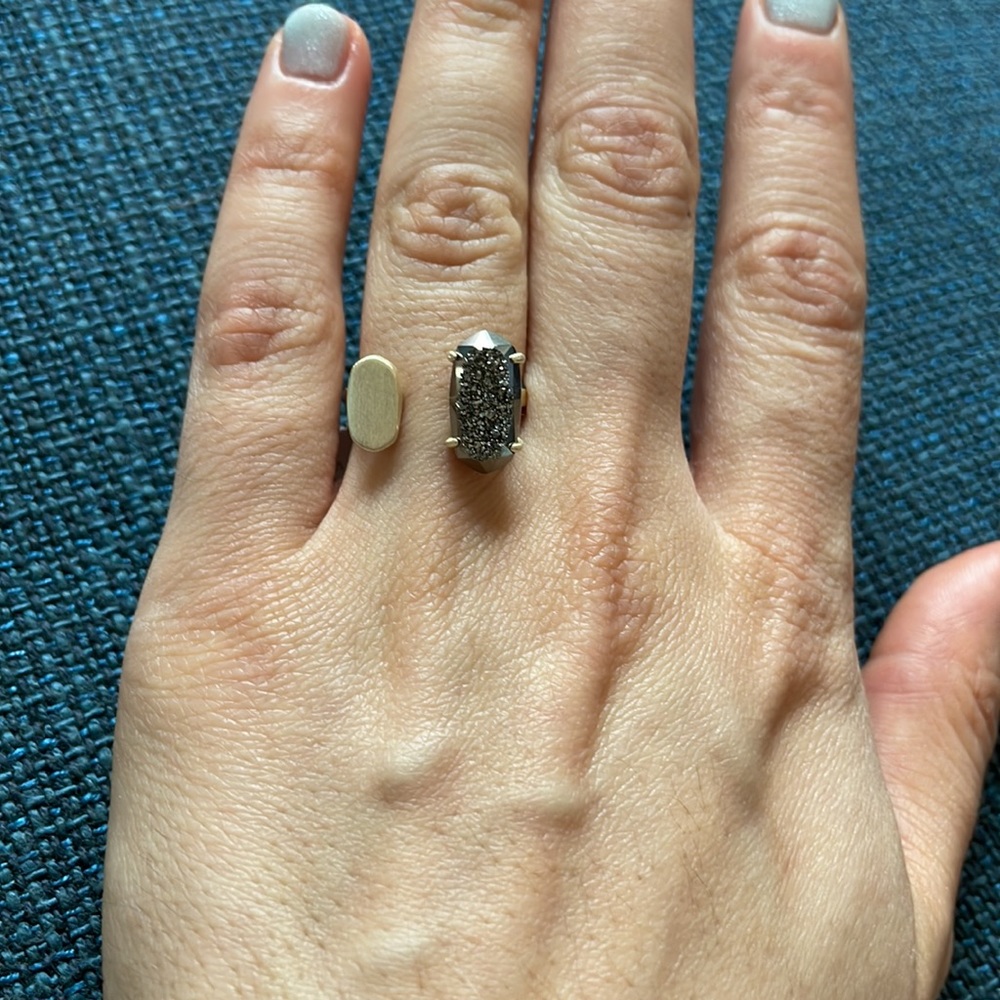 $ firm Kendra Scott Platinum Drusy Ring